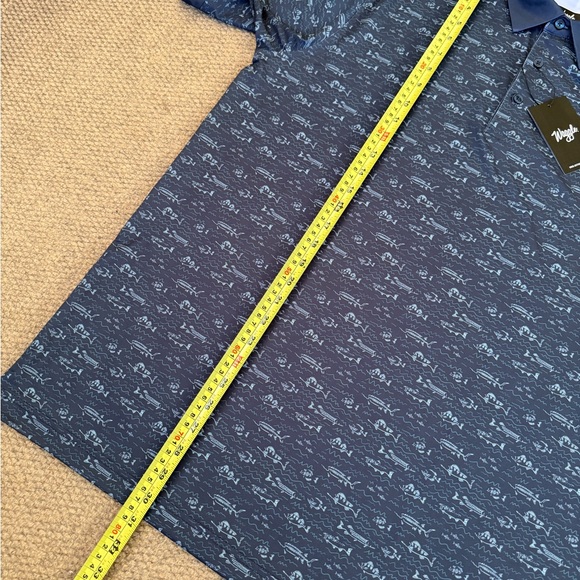 Waggle Men’s Fish Finder Stretch Performance Golf Polo Shirt Size XL NWT - Picture 5 of 7